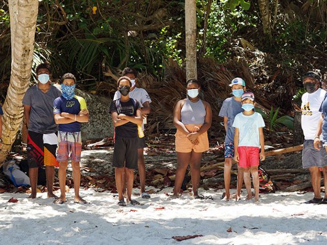 The Junior Reef Rescuers workshop was held with children from Grand Anse Water Sports Praslin