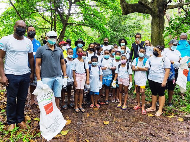 Various people converged at Cap Ternay to join in the clean up