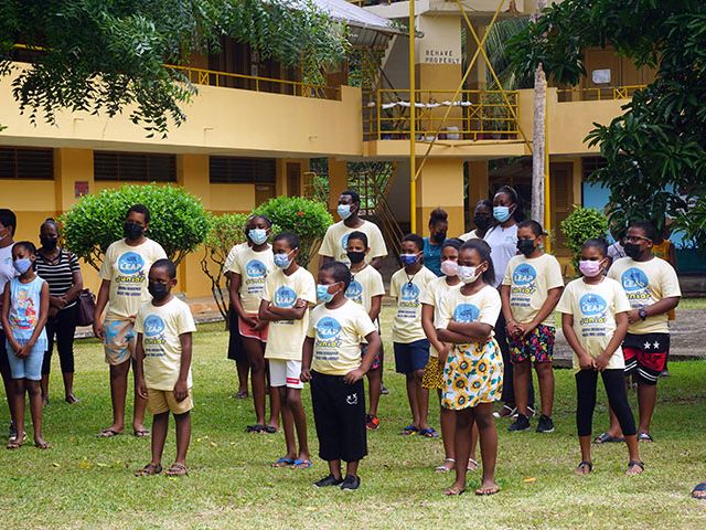 Children from the LEAP Junior Club with their teachers 2